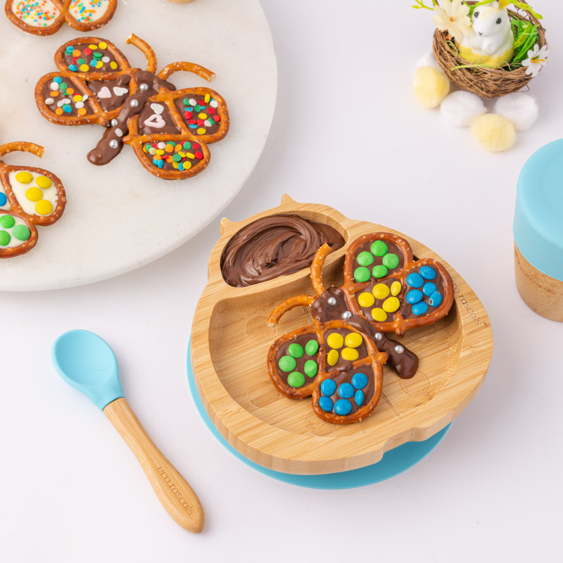 Bamboo Ladybird Plate Gift Set, Blue