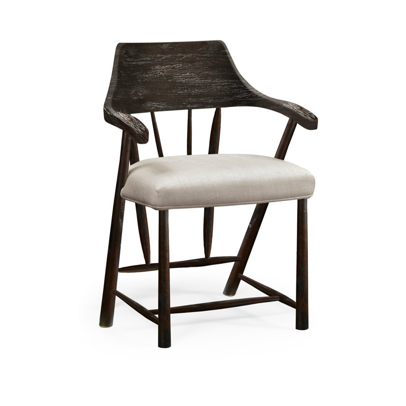 Casually Country Arm Chair, Tan, Medium Walnut