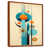 Toile avec cadre flottant brun