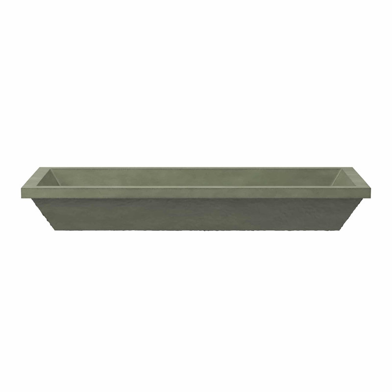 Arcata 36" Undermount Concrete Trough Bathroom Sink, Sage