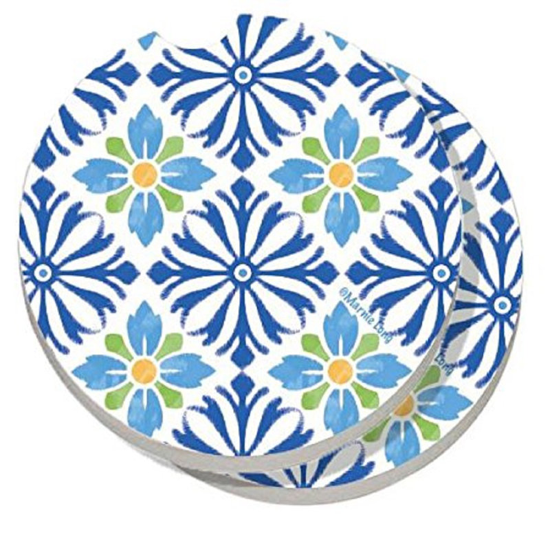 Stoneware Round 1 Piece Car Coaster
