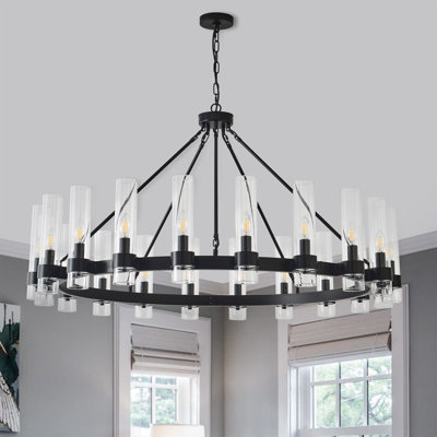 20-light Wagon Wheel Chandelier
