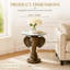 Table d'appoint 19,69 "Elephant Brown