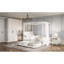 Lit à baldaquin pleine grandeur avec lit gigogne et 3 tiroirs de rangement en beige-960823037