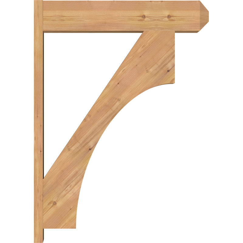 Persienne en bois rustique Westlake Craftsman, P 42 po x H 42 po, Cèdre rouge occidental l 7 1/2 po (lisse)