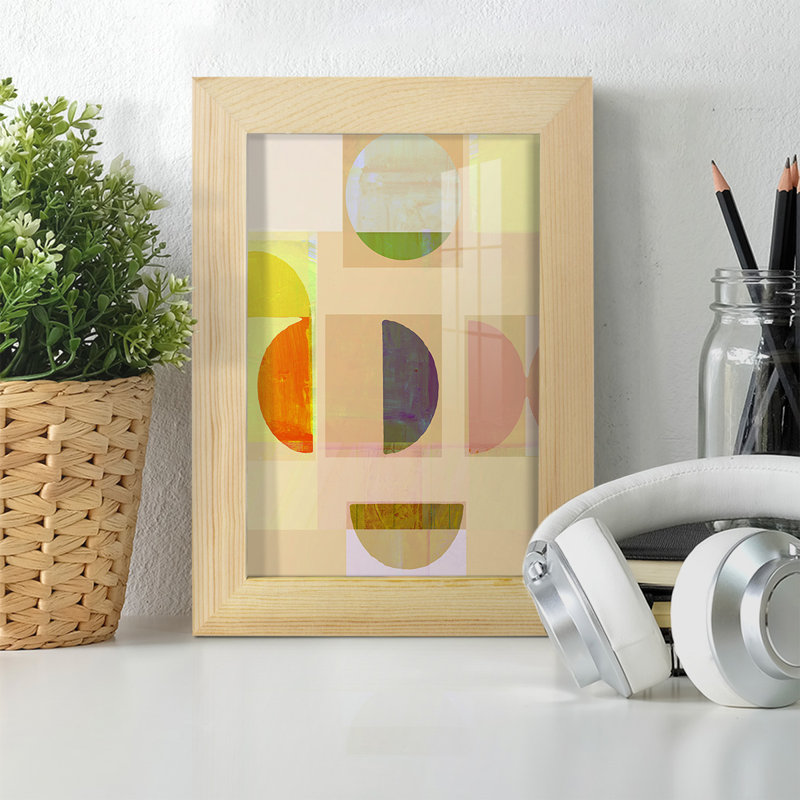 Gema Demi I, impression encadrée sur papier, H 6 po x l 4 po x P 1 po, Naturel
