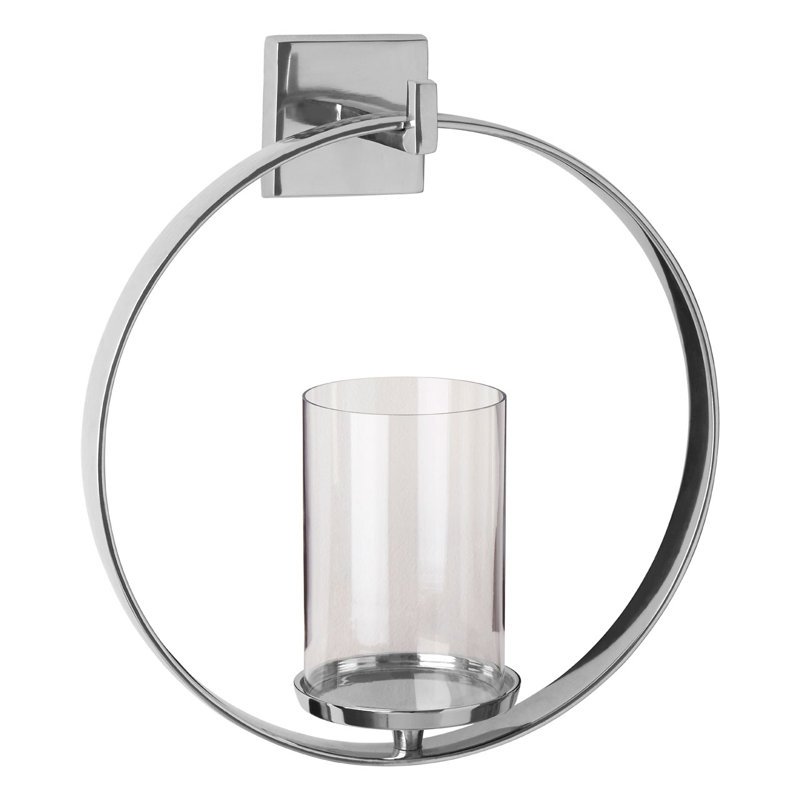 Wall Wall Sconce, 37cm H x 12cm W x 33cm D, Silver