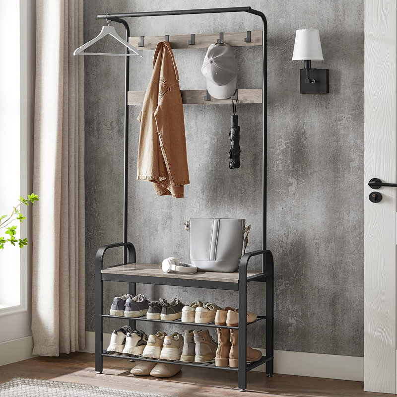 Four-In-One Design Entryway Coat Rack
