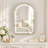 Chazael 19.7'' W 31.5'' H Framed Arched Medicine Cabinet Mirror 3 Fixed with LED Defogger ,Black-1148488843-1148488844