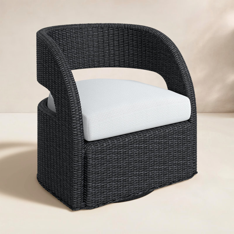 Hawkins Outdoor Swivel Lounge Chair, Vintage Coal