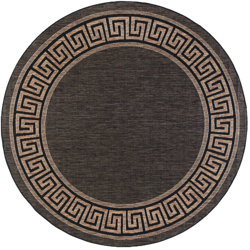Tapis intérieur / extérieur Abrahams, Rond 5 pi 3 po