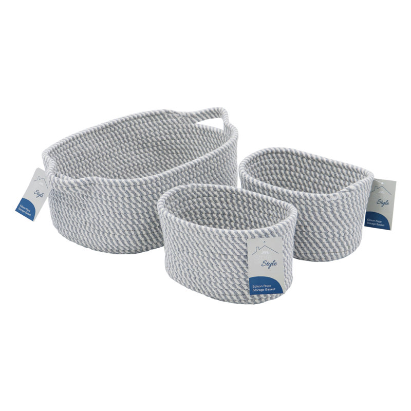 JVL Fabric Decorative Basket