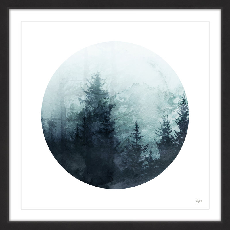 «Shadowy Woods», reproduction de peinture à l'aquarelle encadrée, H 12 po x l 12 po x P 1,5 po