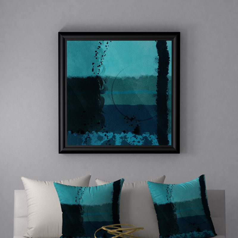 Abstract Throw Pillow, 18" H x 18" W
