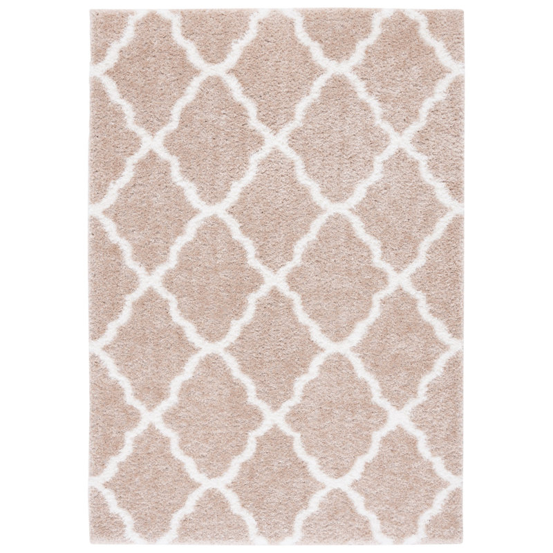 Tapis beige / blanc Daneshia, Rectangle 9 pi x 12 pi