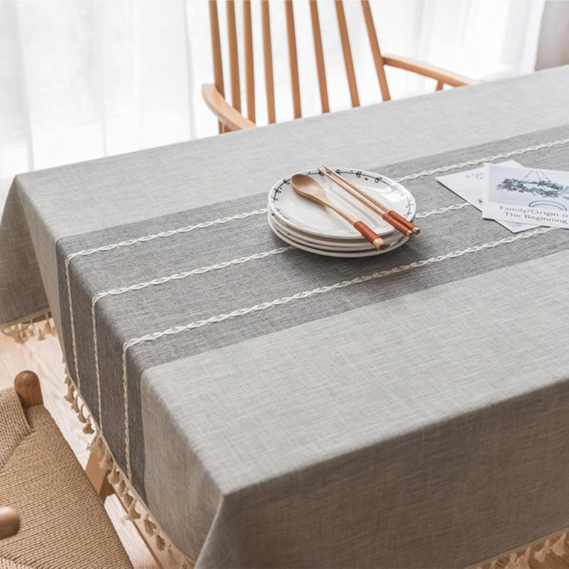 Fabric Tablecloths,60L X 60W CM,Grey And Green