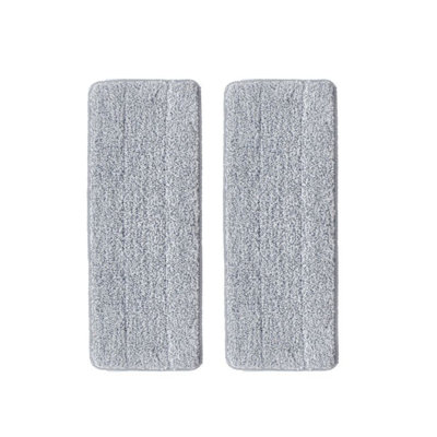 True & Tidy Reusable Microfiber Mop Pad Refill Compatible With Trueclean Mop & Bucket Pump System- 2 Pcs