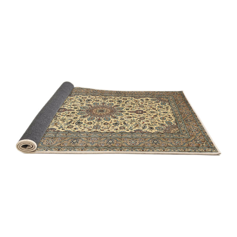 Tapis décoratif brun ruqayyah oriental, Rond 7 pi
