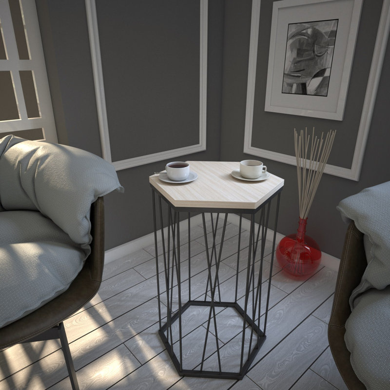 Acke Cross Legs End Table, Oak