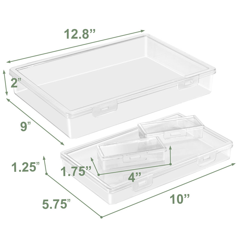 Sorbus 4 Piece Stackable Document & Paper Storage Box Set