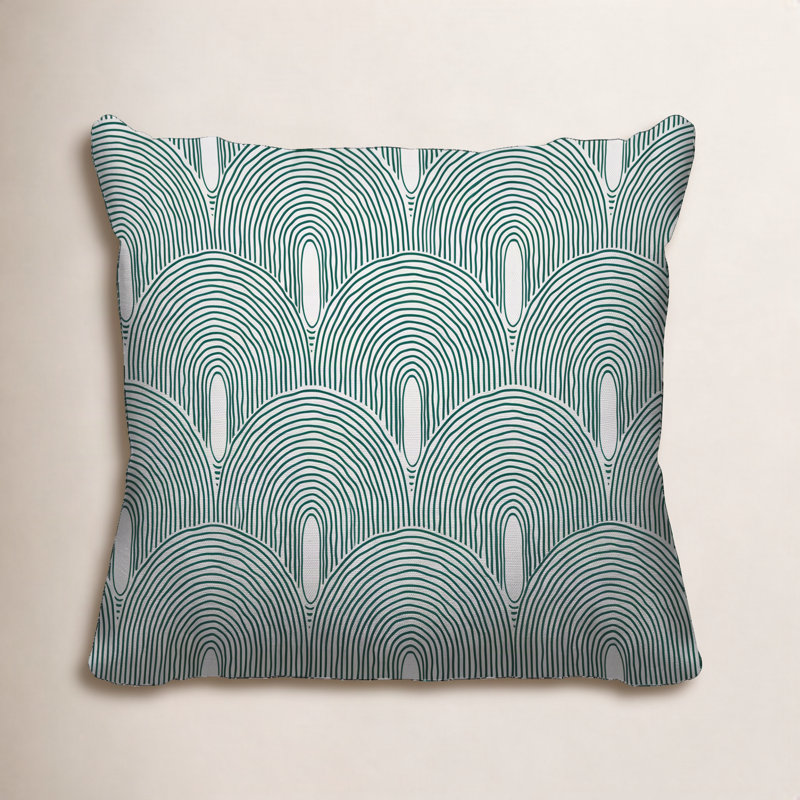 Limpo Starburst Indoor/Outdoor Throw Pillow, 20"H x 20"W, Emerald, Square