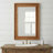 Rectangular Decorative Mirror with Solid Wood Frame and Woven Rattan Accents for Enhanced Space Illusion and Timeless Wall Art.