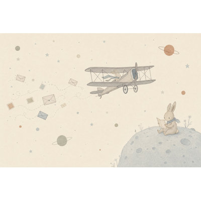 Papier peint fantaisiste avec lapin