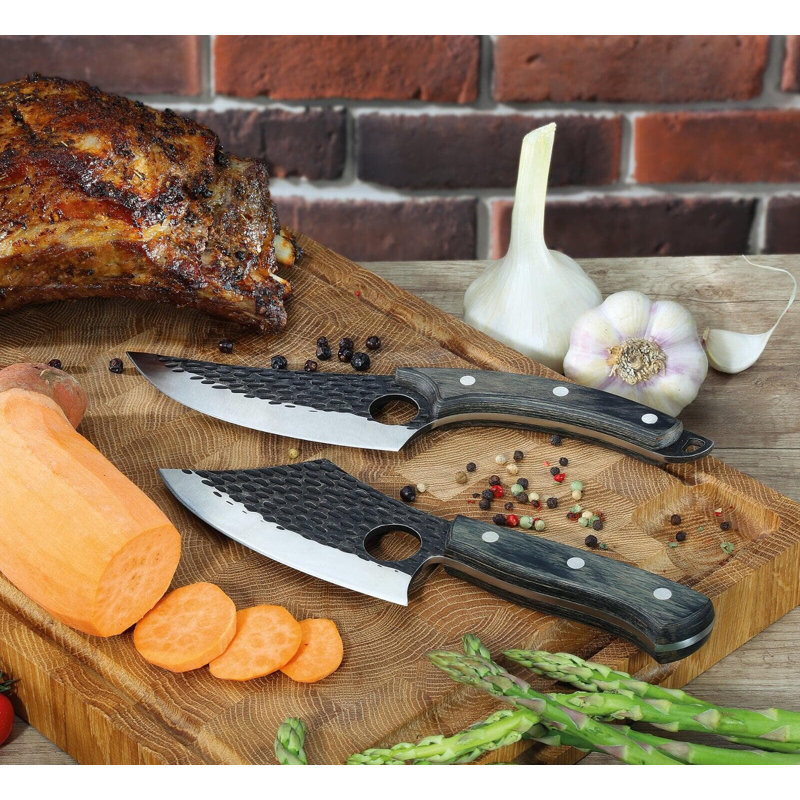 Couteau de chef fermier, manche en bois, 9,8 po