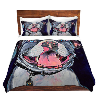 Ensemble de housse de couette en microfibre DiaNoche par Patti Schermerhorn - Pit Bull Love