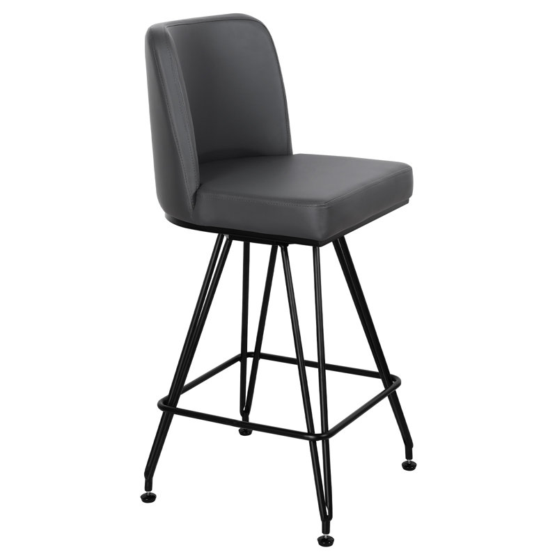 Tabouret de comptoir Meliton 26, Gris, 1