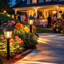 Ensemble de 8 lampes solaires de jardin, en acier inoxydable et en verre, IP65 imperméable, pour allée de jardin
