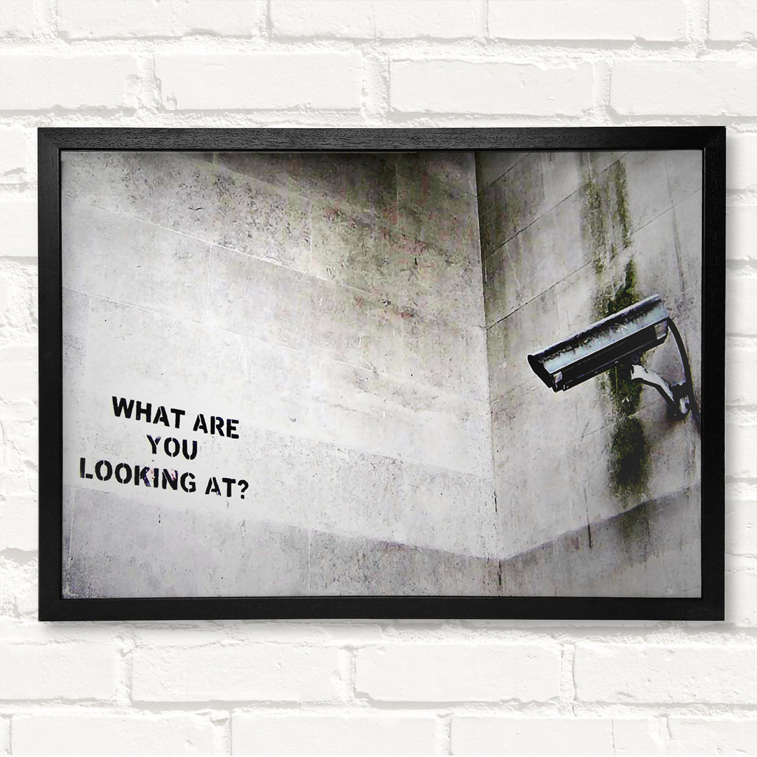 What Are You Looking At - Geschlossener Eckrahmen Kunstdrucke auf Holz