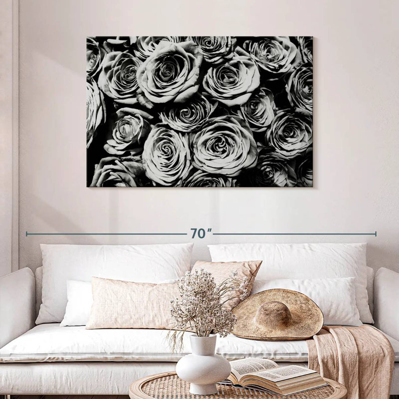 Harnek Monochromatic Roses, 30" H x 45" W
