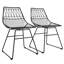 45.72cm H Metal Slat Back Side Chair-2117354043
