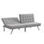 Structure en bois, pieds en acier inoxydable, futon, canapé
