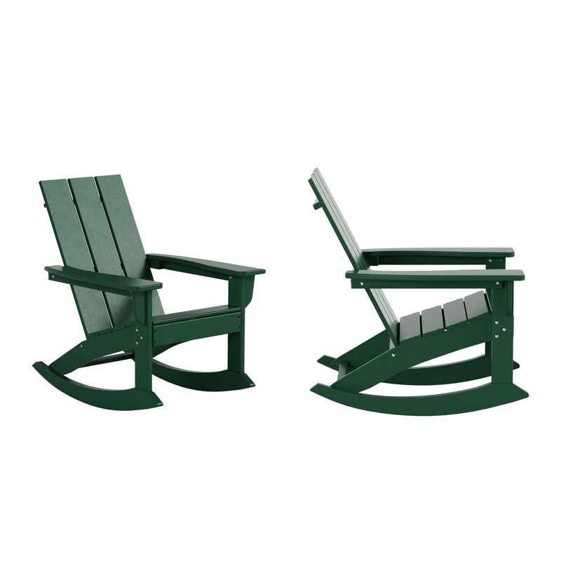 Chaise Adirondack berçante en plastique Joubert, Vert foncé