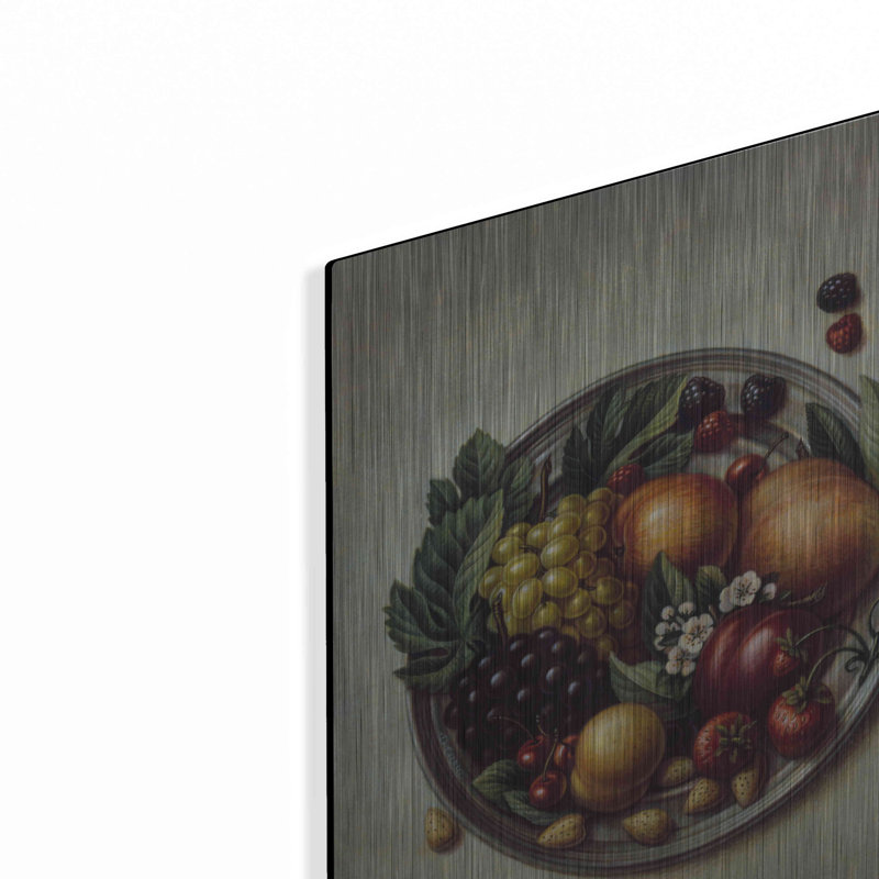 Art mural en métal «029 Fruit On Plate» par Dan Craig, H 16 po x l 12 po