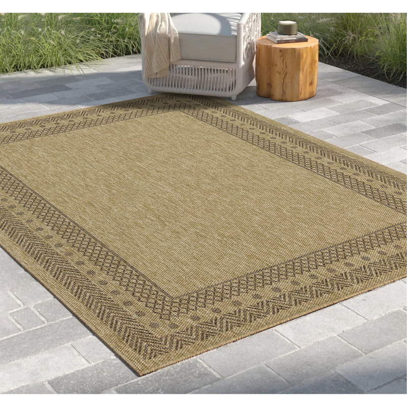 Jute / moka 2 pi. 7 po X 7 pi 3 po Tapis intérieur / extérieur, Tapis de couloir 2 pi 7 po x 7 pi 3 po