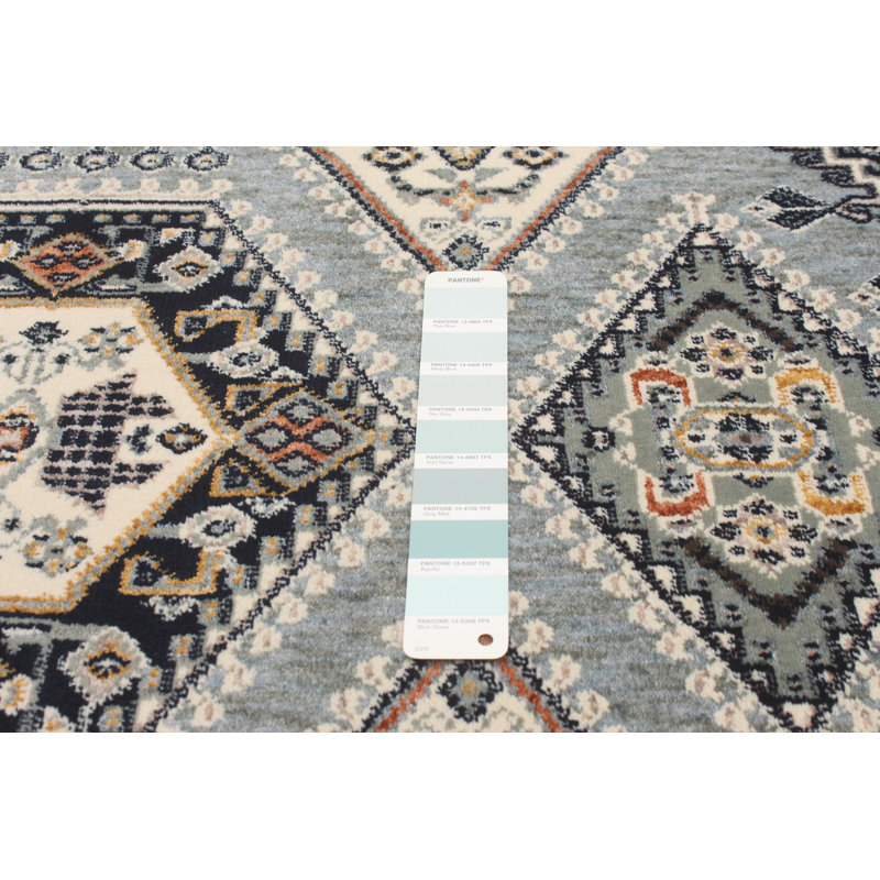 Tapis oriental bleu, Rectangle 7 pi 10 po x 10 pi 2 po