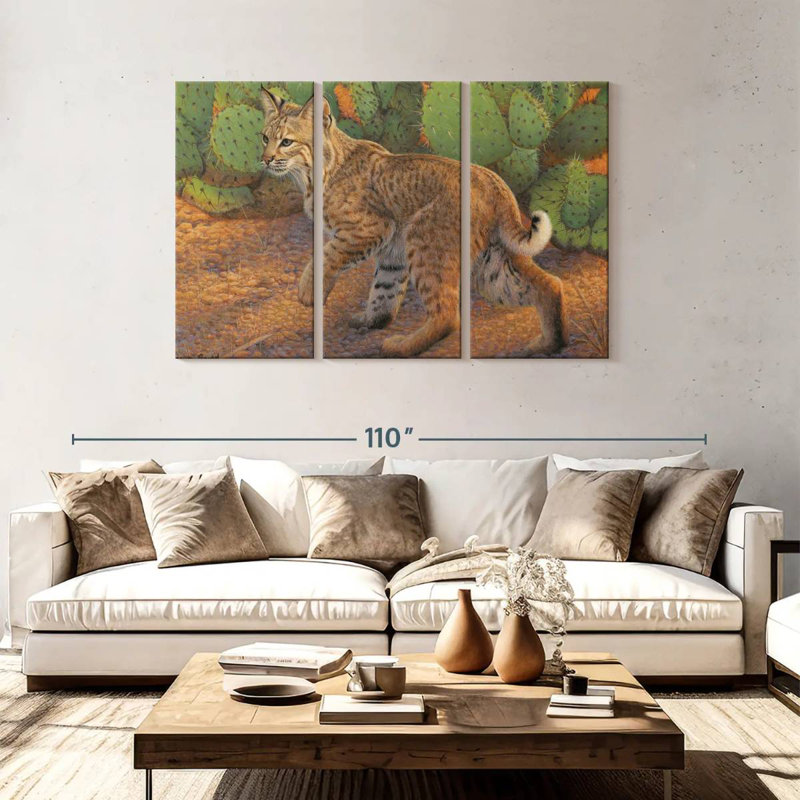 Brampt Curious Bobcat, 48" H x 74" W