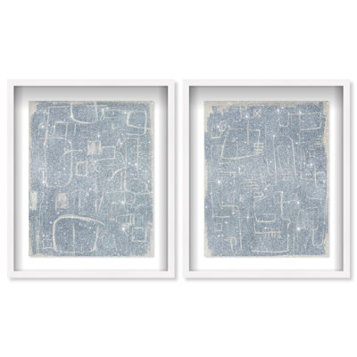 Lines and Ideas Set Shadowbox Abstract Print by Oliver Gal, Black Frame, 16 x 20
