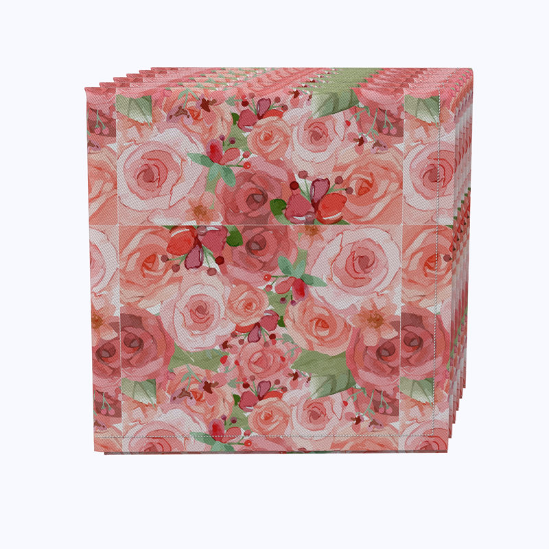 Danterrius 100% Cotton Floral Square Napkin
