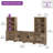 Entertainment Center With Bookshelves, Farmhouse TV Stand For 70 Inch TV, Wood Media Console With Adjustable Shelves And Storage Drawers For Living Room, Bedroom, Brown-946257225