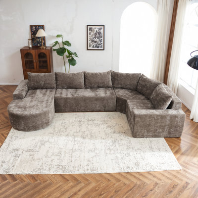 Canapé désossé en forme de U avec assise profonde