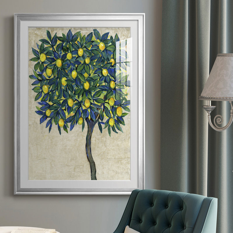 «Lemon Tree Composition I», reproduction encadrée de qualité supérieure - prête à être accrochée, H 30,5 po x l 22,5 po