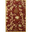 Red Floral Indian Area Rug 7x10