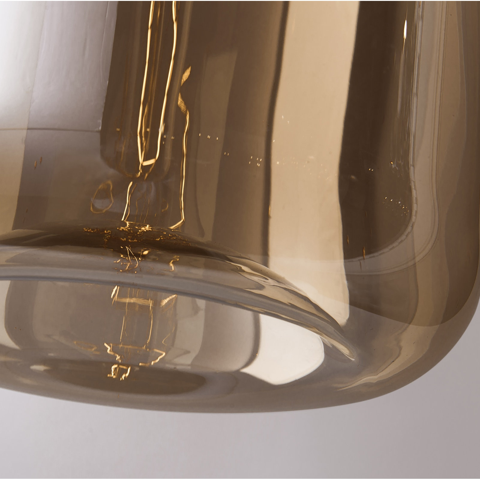 District Dimmable Single Light Pendant, 15.75" H x 8" W x 8" D, Brown