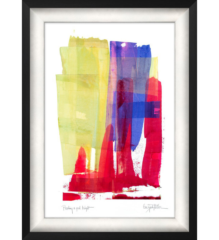 Atteindre une bonne hauteur - Peinture encadrée sur papier
