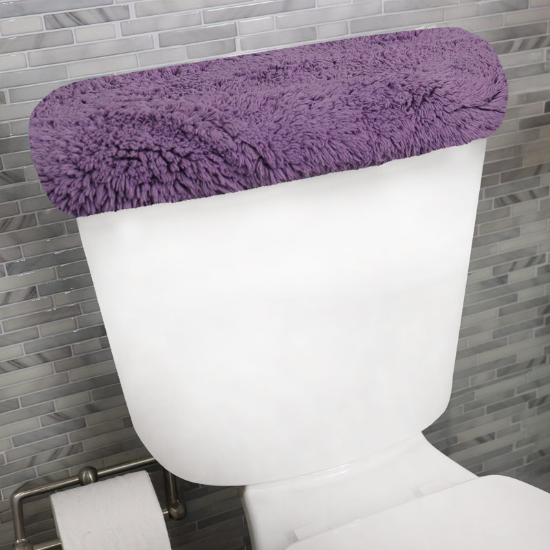 Tapis pour salle de bain Dobrinka, Mauve, 10 po x 22 po (couvercle de réservoir)