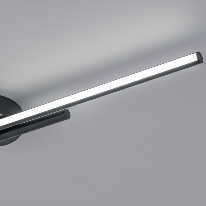 31.5" Modern Linear Led Flush Mount Light, Matte Black